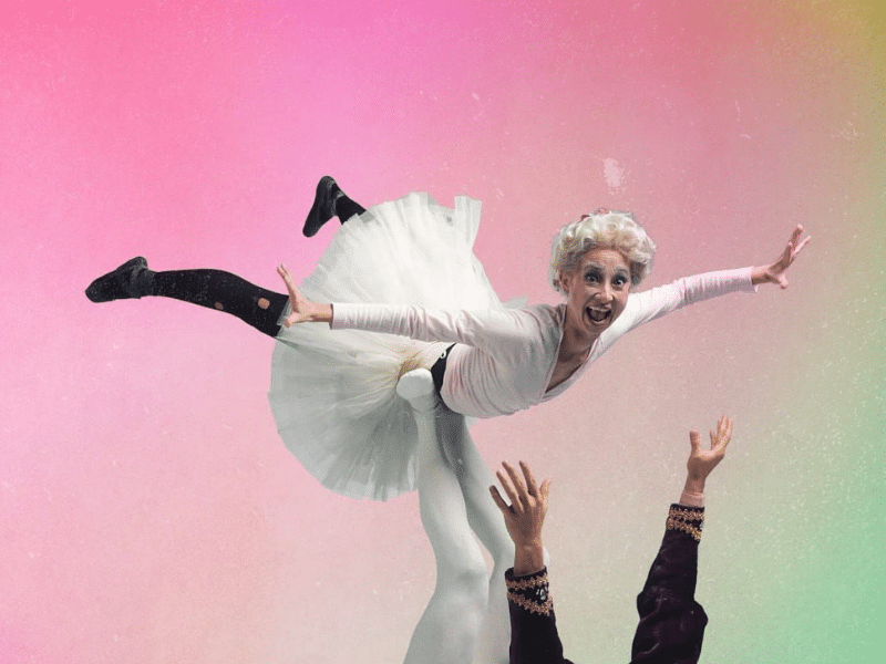 woman thrown in air doing ballet