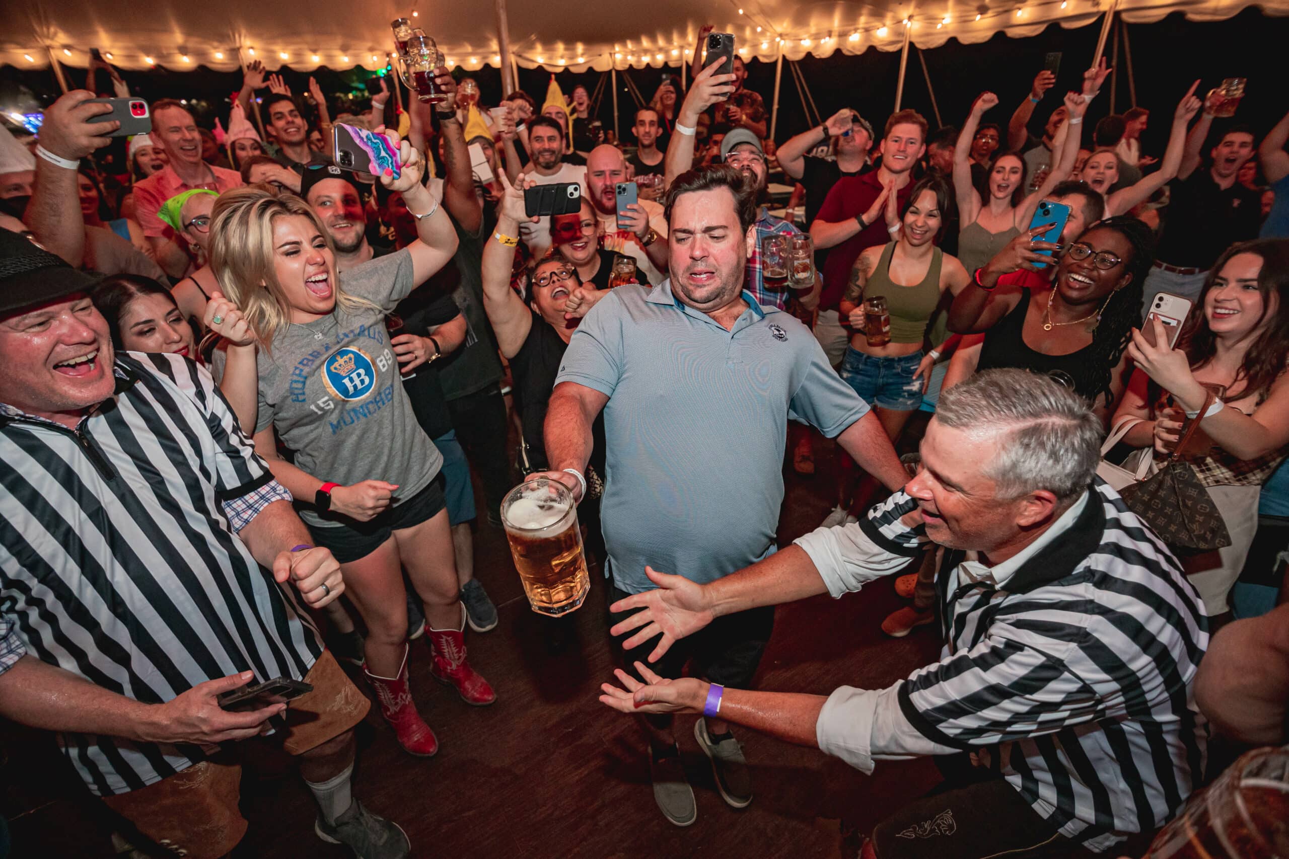 Stein Holding competition at Fort Worth Oktoberfest